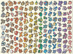 Pokémon - Pixel Rainbow 1000 Piece Puzzle