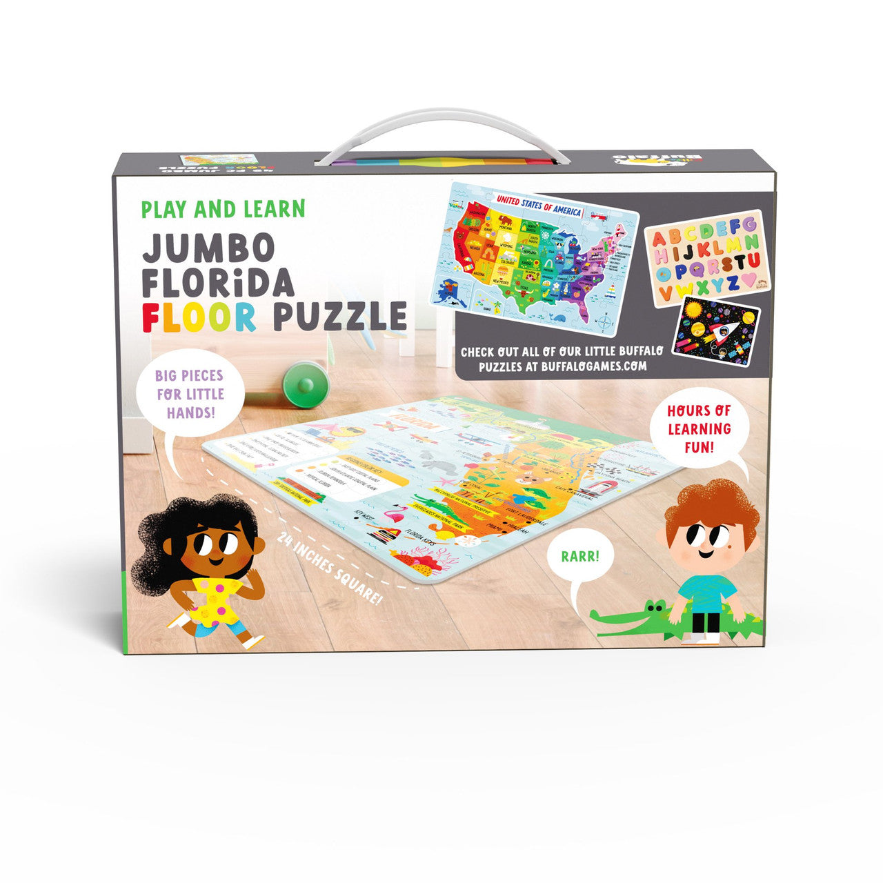 Little Buffalo State Puzzle 49-Piece Florida Jigsaw Puzzle - Kids Puzzles: Ages 4+