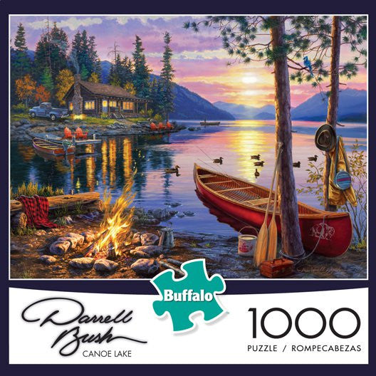 Darrell Bush Canoe Lake 1000 Piece Jigsaw Puzzle Box