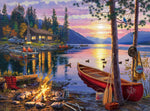 Darrell Bush Canoe Lake 1000 Piece Jigsaw Puzzle Art