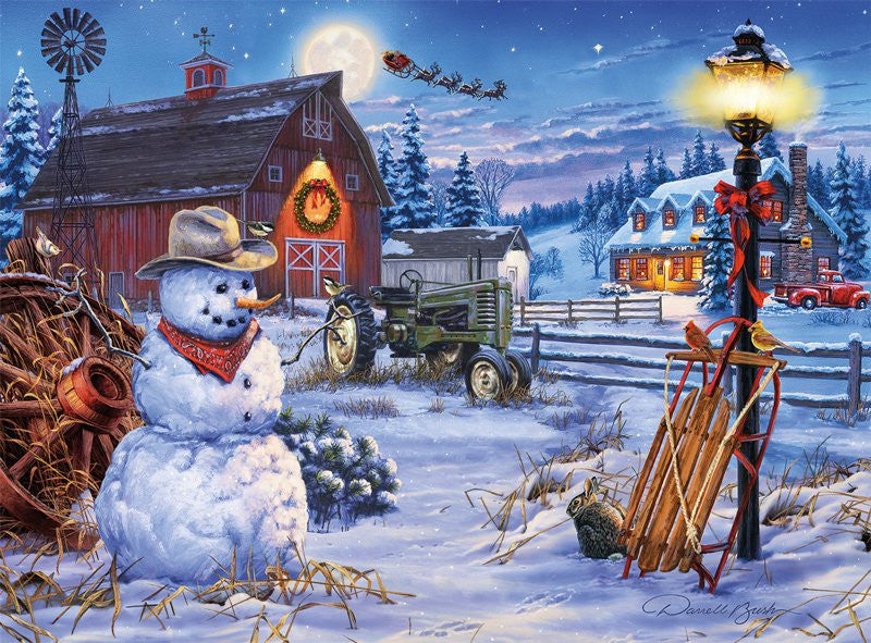Darrell Bush Country Christmas 1000 Piece Jigsaw Puzzle Art