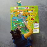 Little Buffalo State Puzzle 49-Piece Arkansas Jigsaw Puzzle - Kids Puzzles: Ages 4+