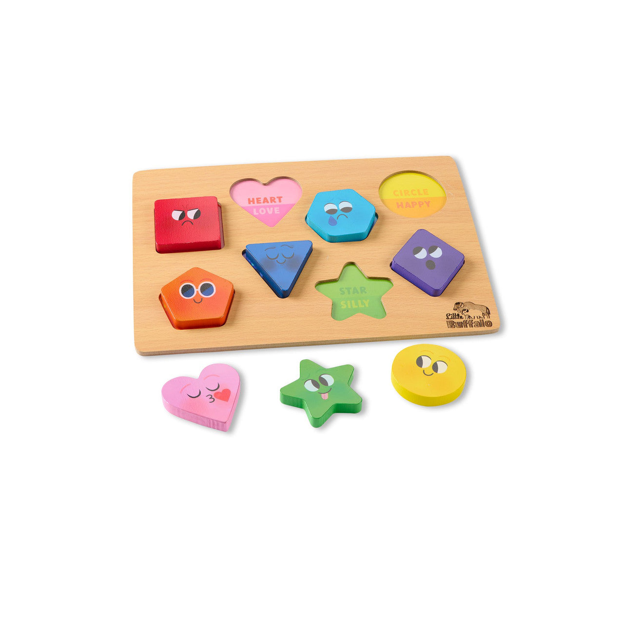 Little Buffalo - 4 Pack Wooden Jigsaw Puzzles for Kids Ages 3+