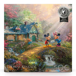 Silver Select: Mickey + Minnie Sweetheart Bridge, Thomas Kinkade Disney Dreams 500 Piece Puzzle