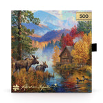 Gold Collection – Adirondack Lake 500 Piece Jigsaw Puzzle - Abraham Hunter