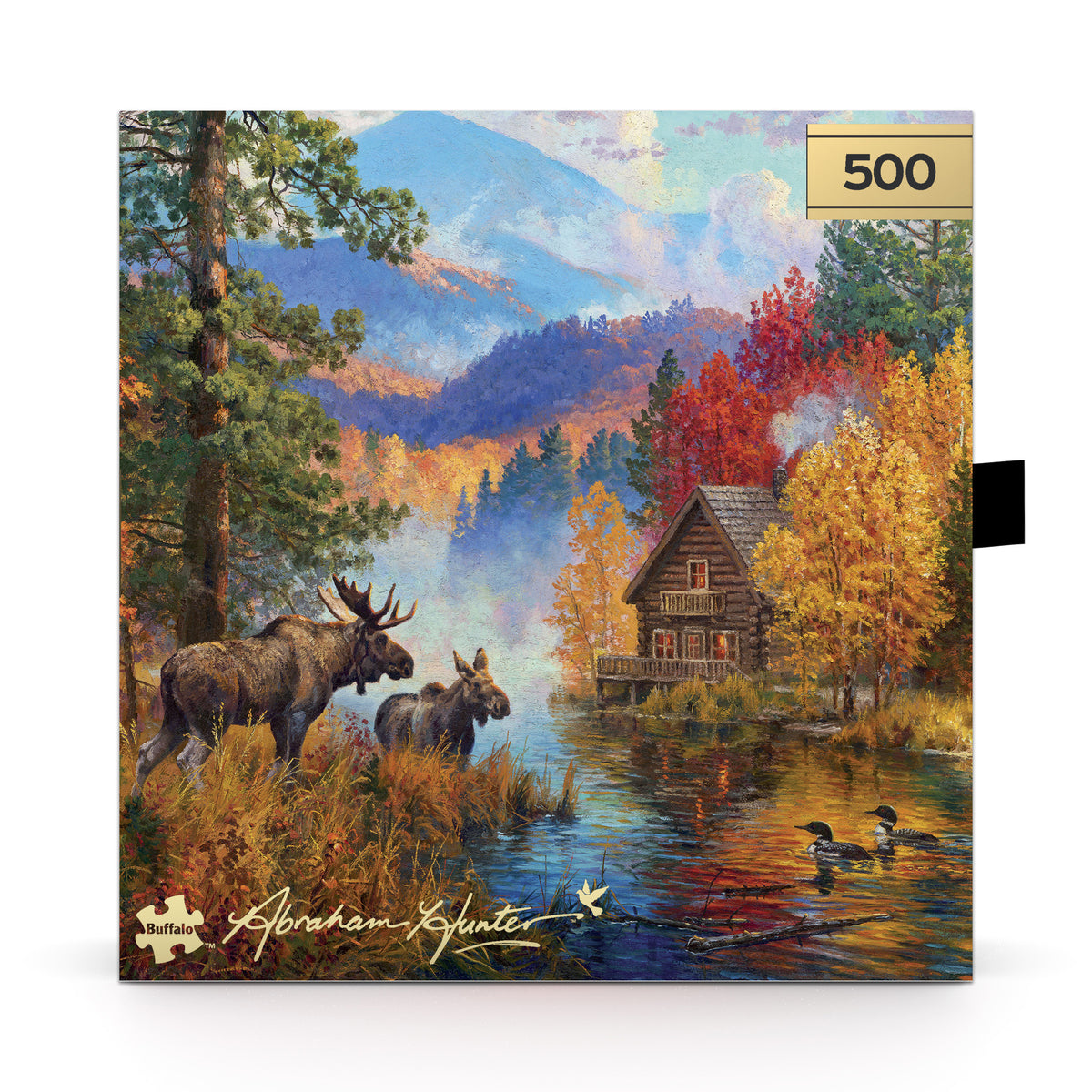Gold Collection – Adirondack Lake 500 Piece Jigsaw Puzzle - Abraham Hunter