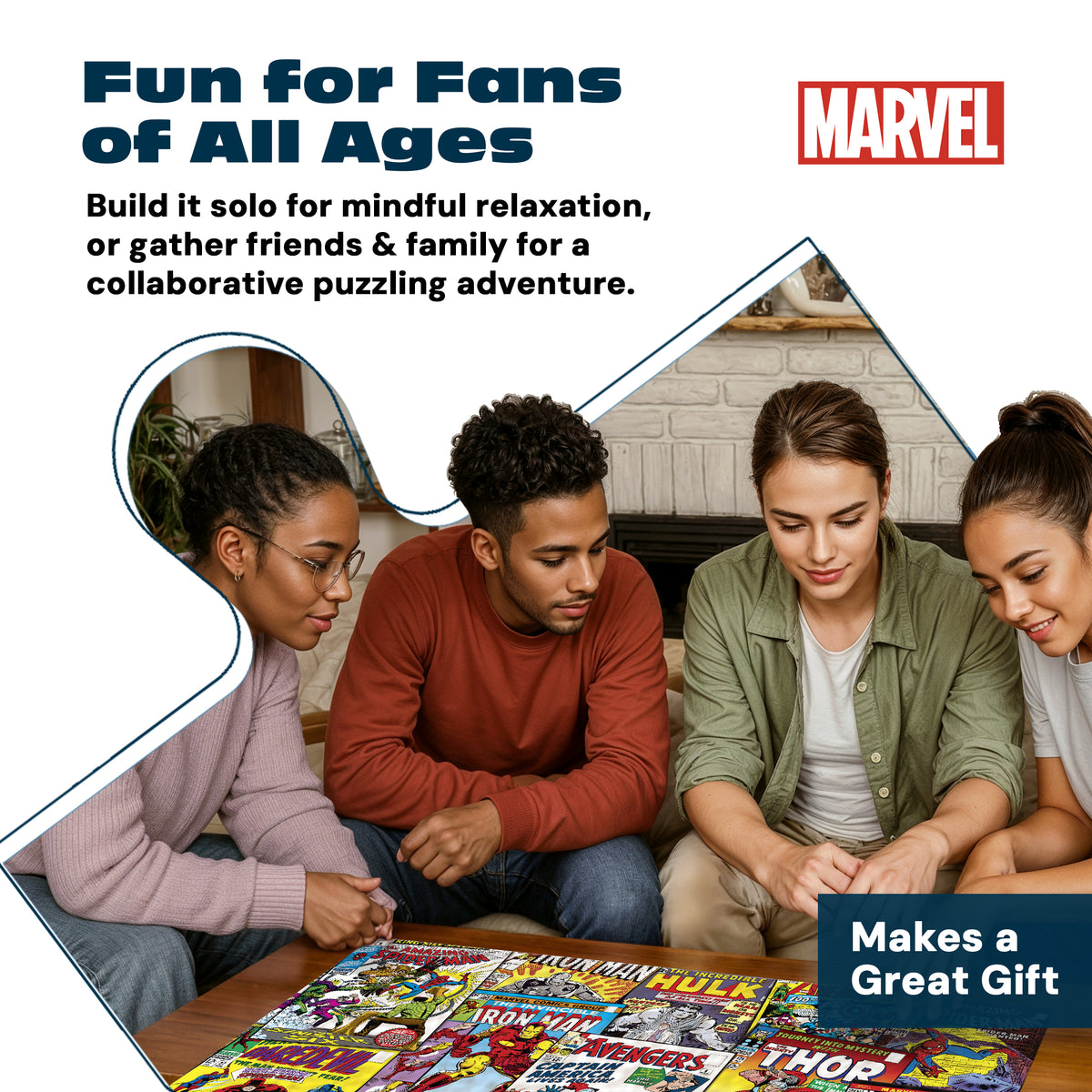 Silver Select: Marvel Comic Collage 2000 Piece Puzzle
