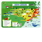 Little Buffalo State Puzzle 50-Piece North Carolina Jigsaw Puzzle - Kids Puzzles: Ages 4+