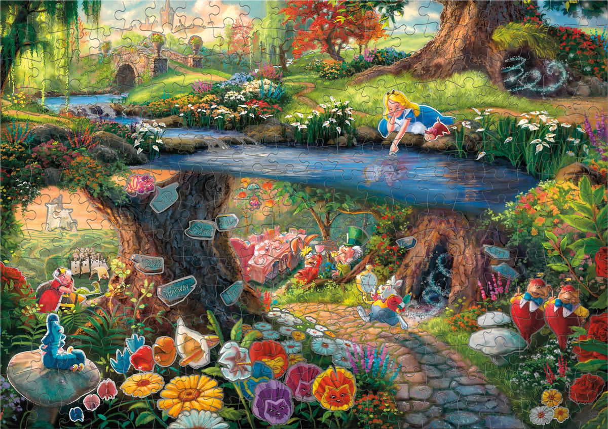 Thomas Kinkade Disney Silver Select: Alice in Wonderland 500 Piece Puzzle