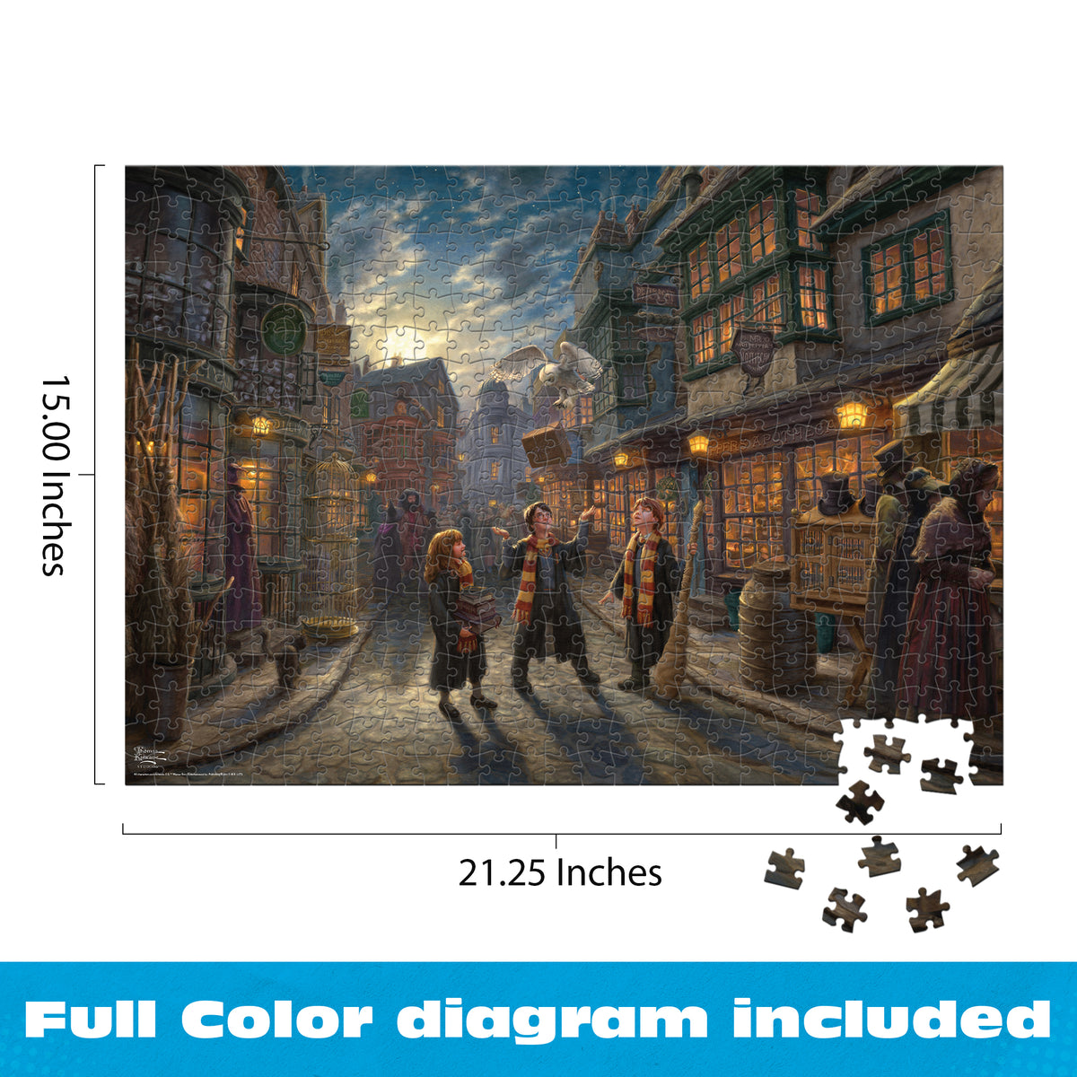 Silver Select: Harry Potter: Diagon Alley (Thomas Kinkade) 500 Piece Puzzle