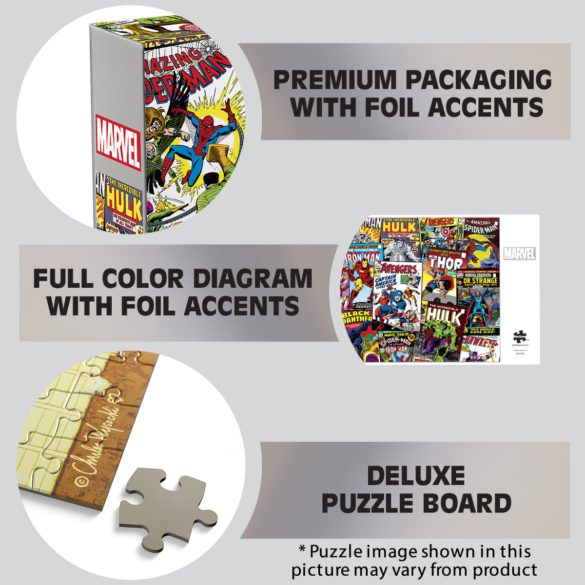 Silver Select: Marvel Comic Collage 2000 Piece Puzzle