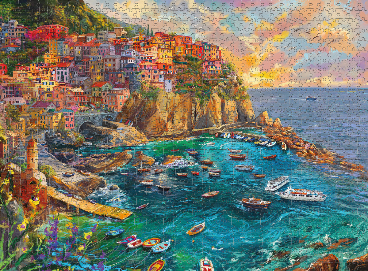 Gold Collection: Cinque Terre Seas – 1000 Piece Jigsaw Puzzle