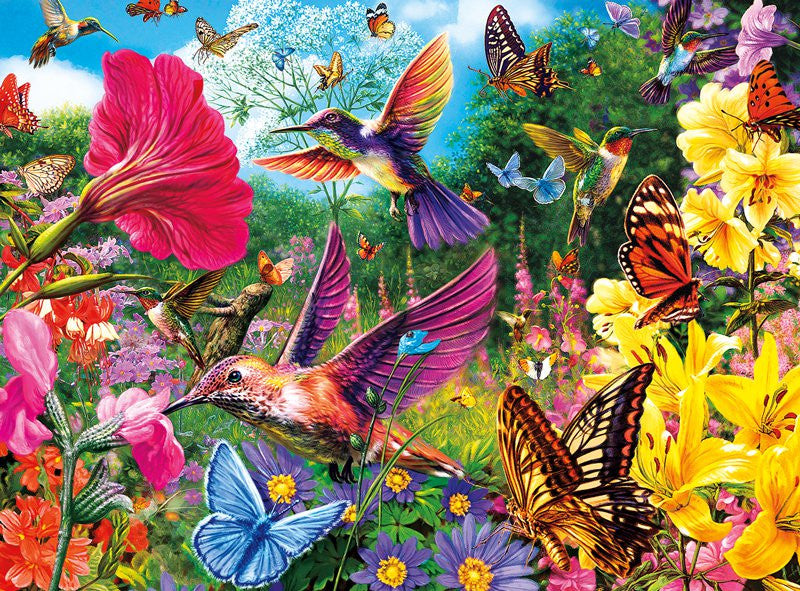 Vivid Hummingbird Garden 1000 Piece Jigsaw Puzzle Art