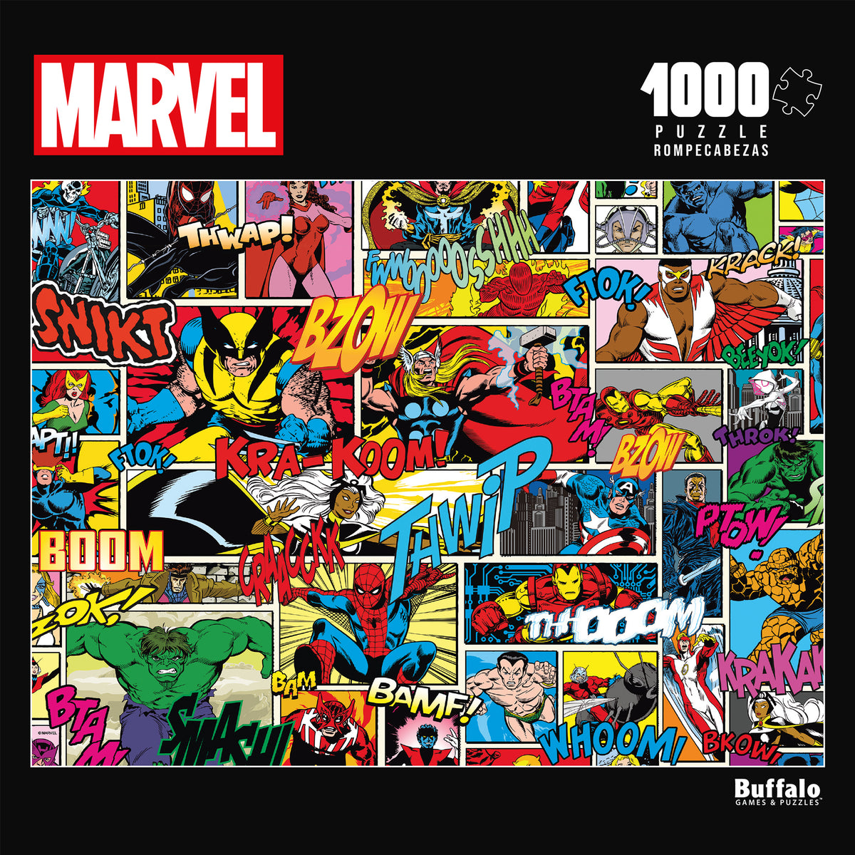 Marvel Heroes Comic Collage 1000 Piece Jigsaw Puzzle