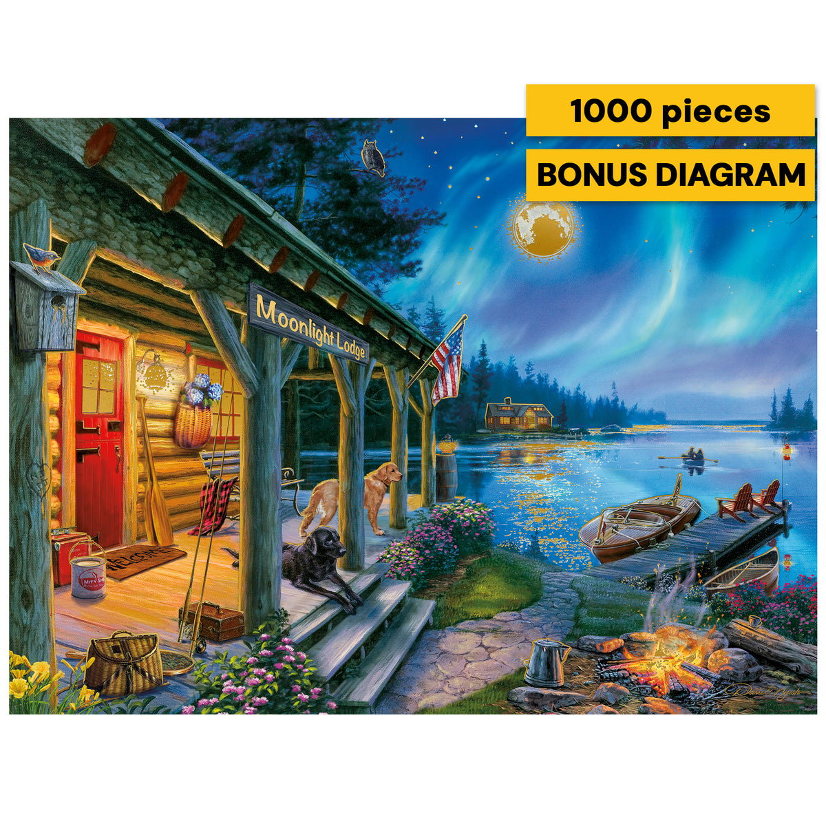 Gold Collection: Moonlight Lodge 1000 Jigsaw Puzzle