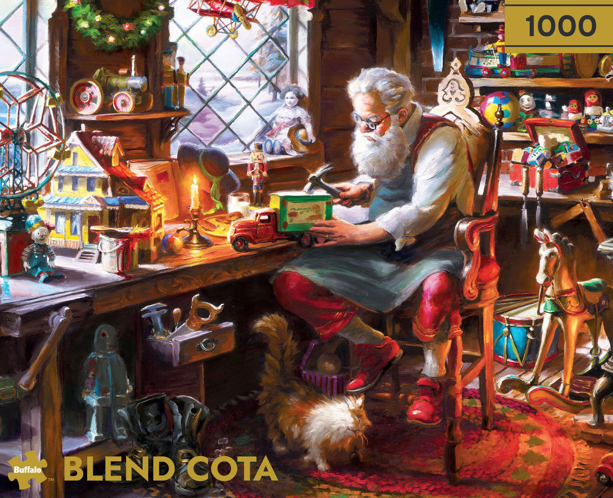 Gold Collection: Santa In His Workshop – 1000 Piece Jigsaw Puzzle