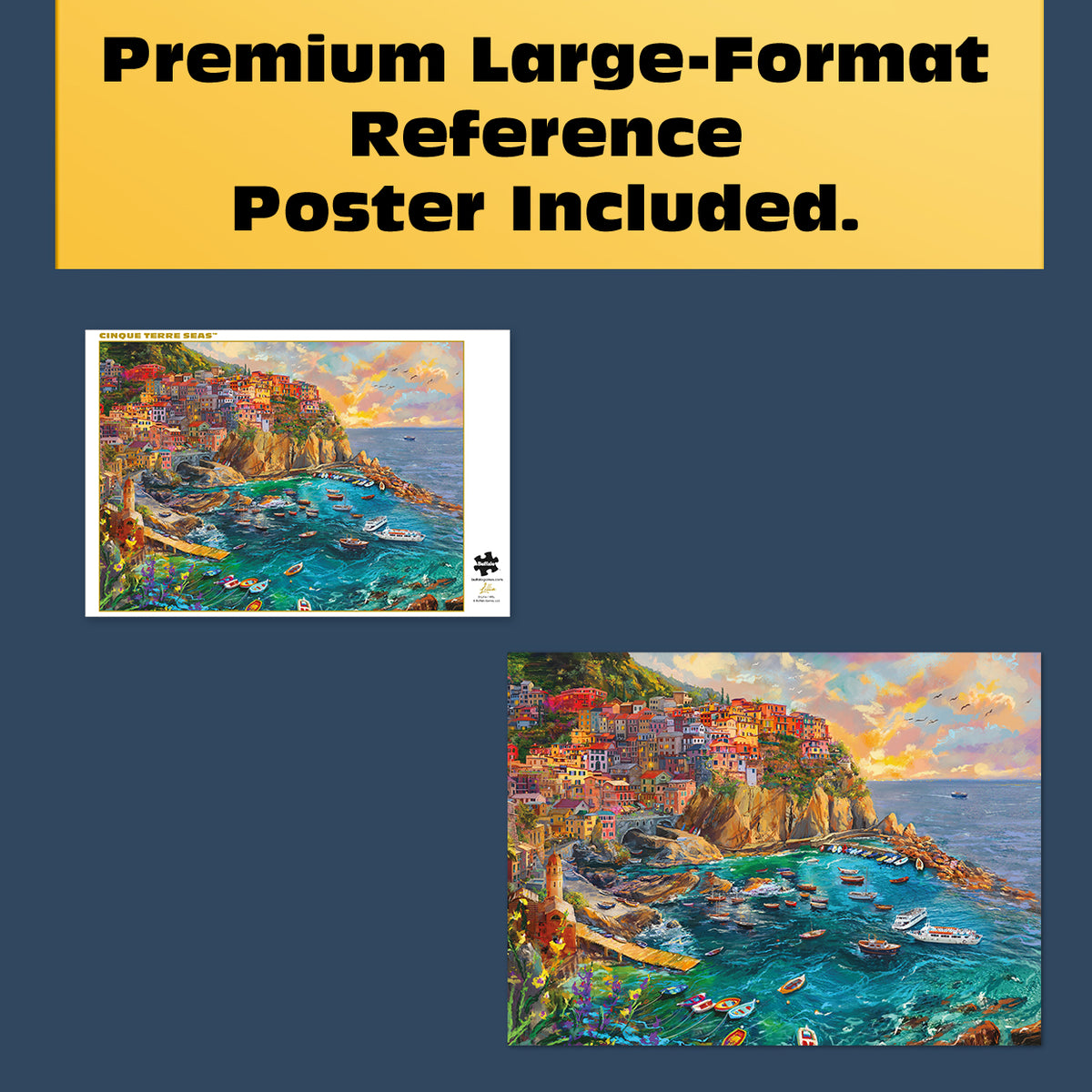 Gold Collection: Cinque Terre Seas – 1000 Piece Jigsaw Puzzle