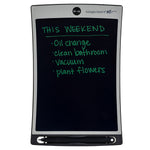 Jot™ Writing Tablet Lunar Gray front view with writing on screen