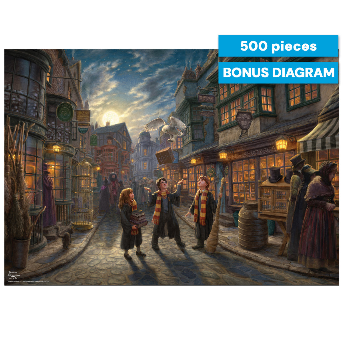 Silver Select: Harry Potter: Diagon Alley (Thomas Kinkade) 500 Piece Puzzle