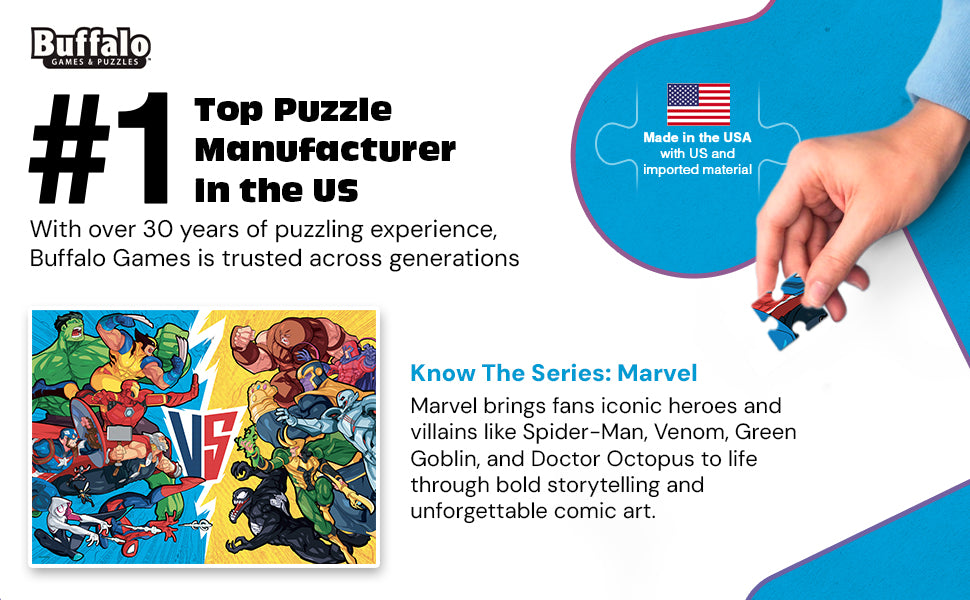 Marvel Versus puzzle for Adults, Sapphire Select - 1000 Pieces Jigsaw Puzzle