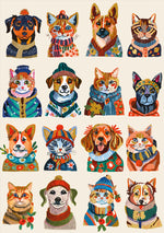 Gold Collection: Dressy Dogs, Cozy Cats 500 Piece Puzzle