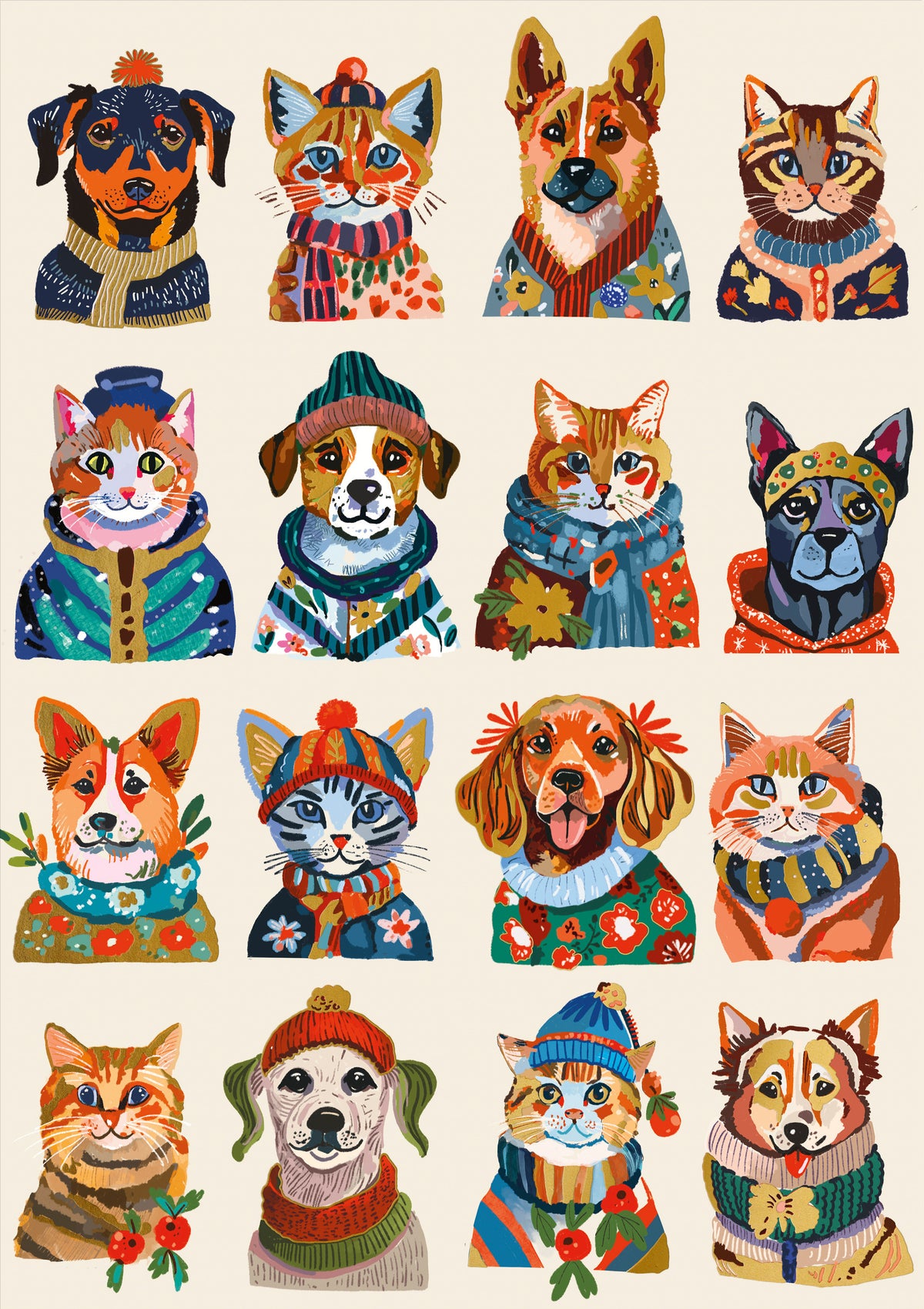 Gold Collection: Dressy Dogs, Cozy Cats 500 Piece Puzzle