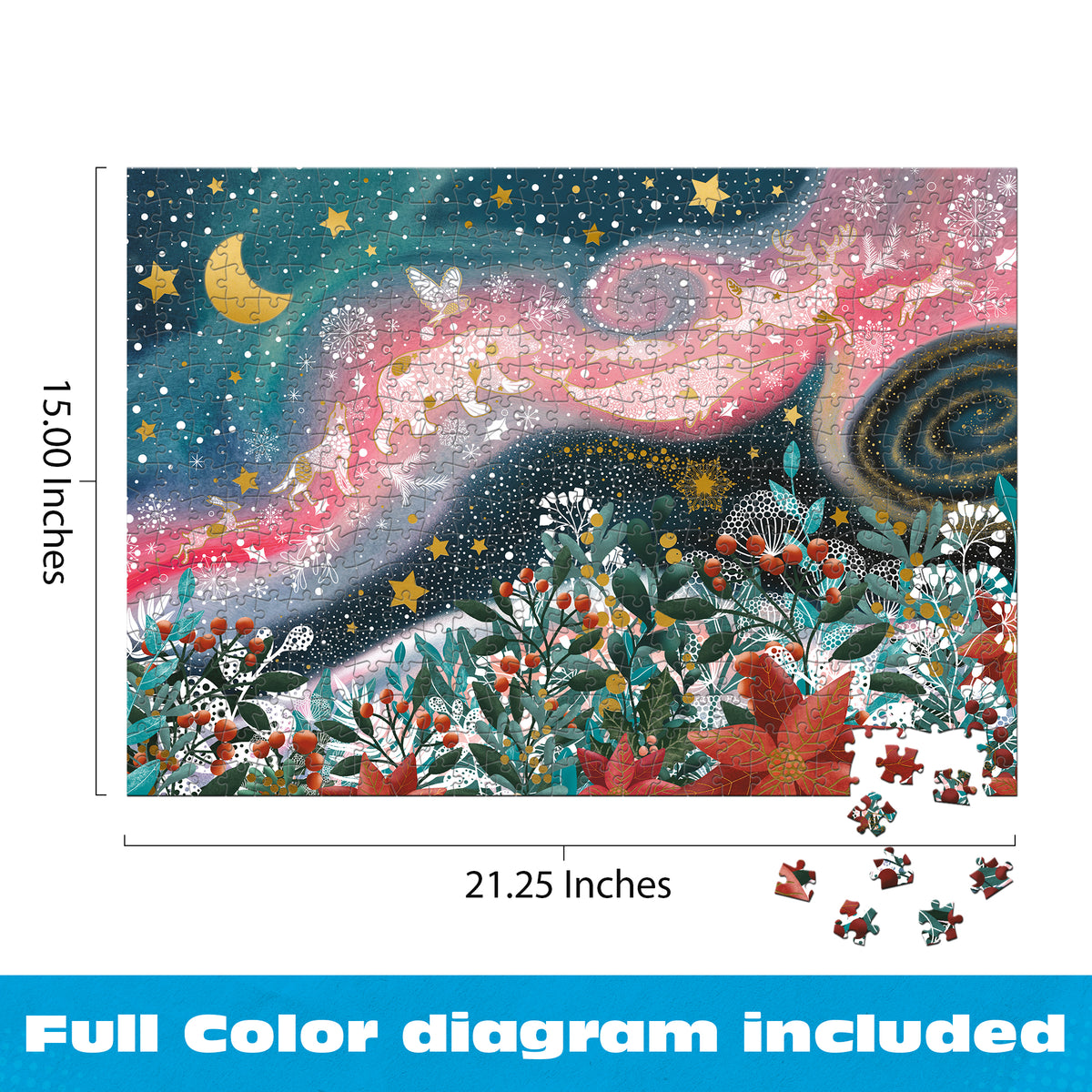 Gold Collection: Celestial Animals 500 Piece Puzzle