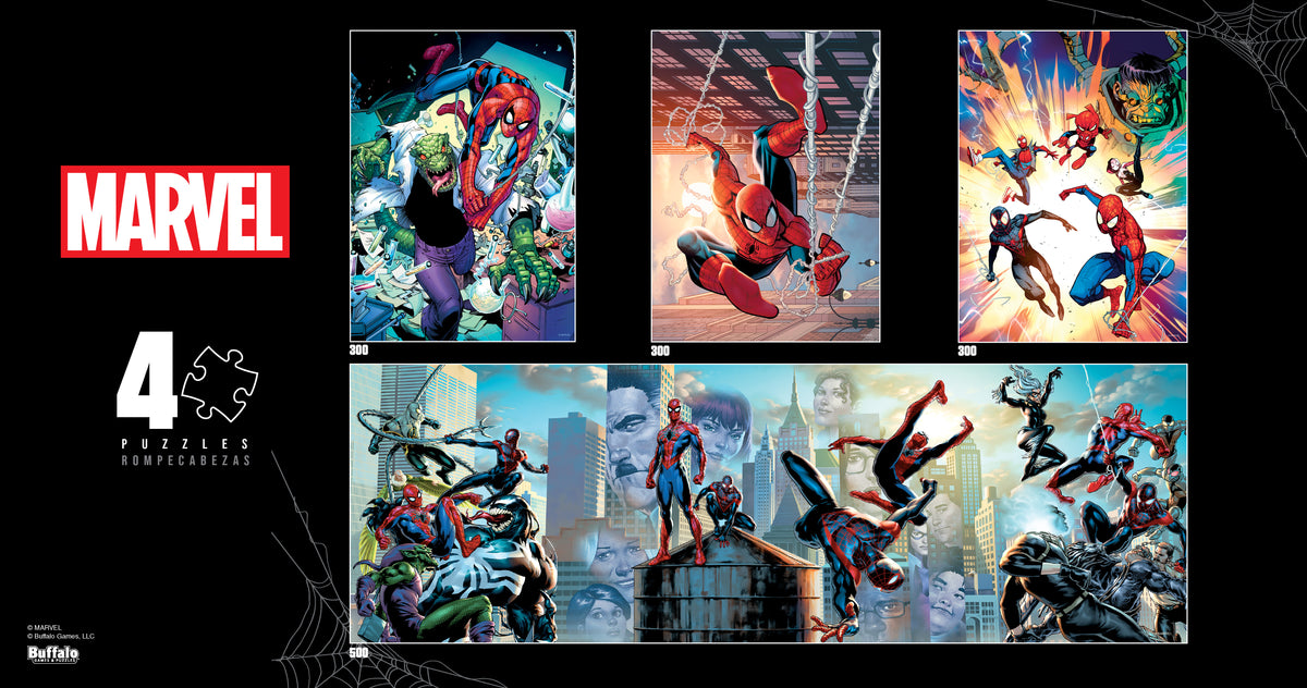 Marvel - 4 X 1 Multipack - Spider-Man Multipack 2024 300 & 500 Piece Puzzles