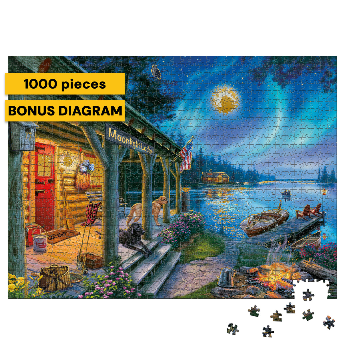Gold Collection: Moonlight Lodge 1000 Jigsaw Puzzle