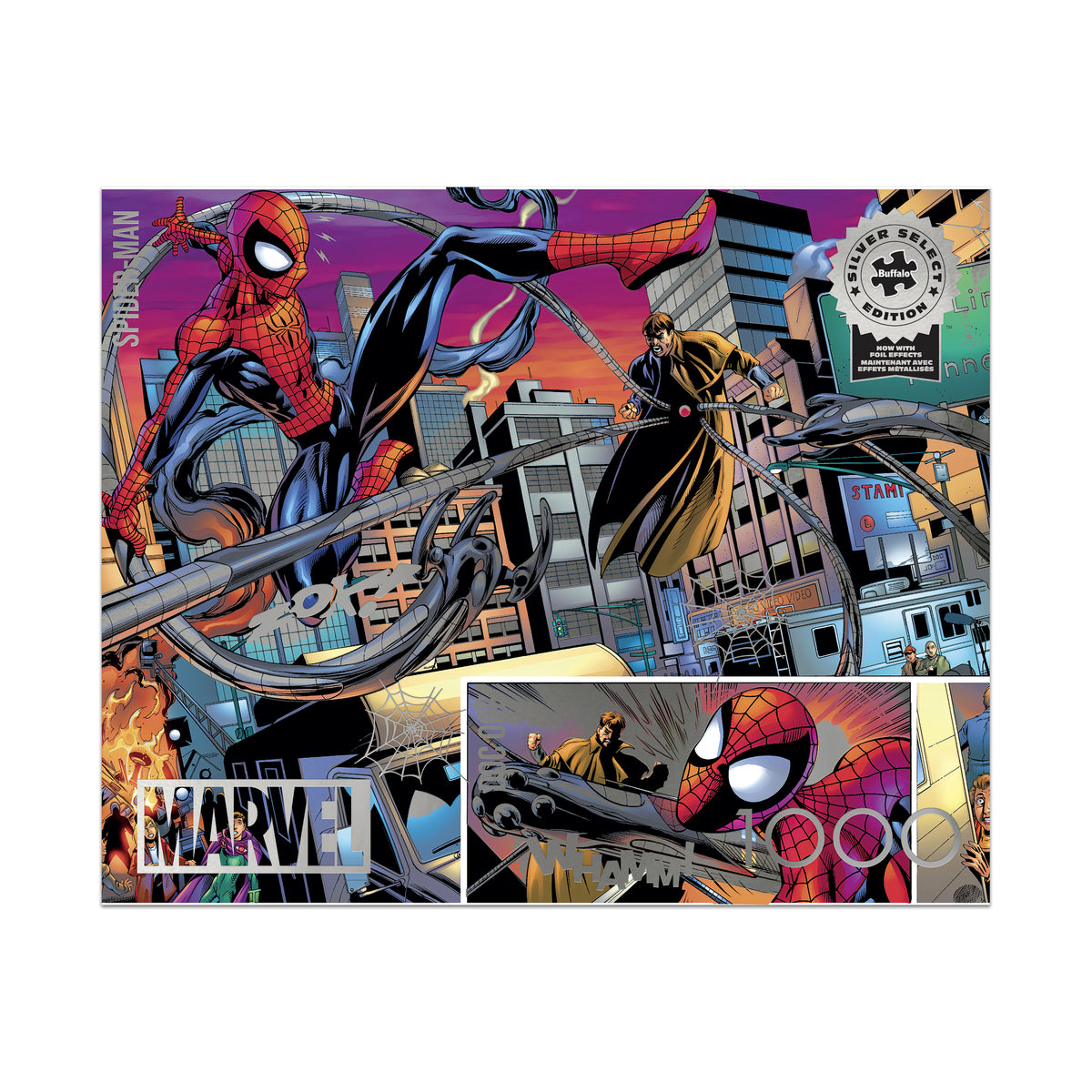 Marvel Silver Select Spider-Man vs. Doctor Octopus 1000 Piece Puzzle