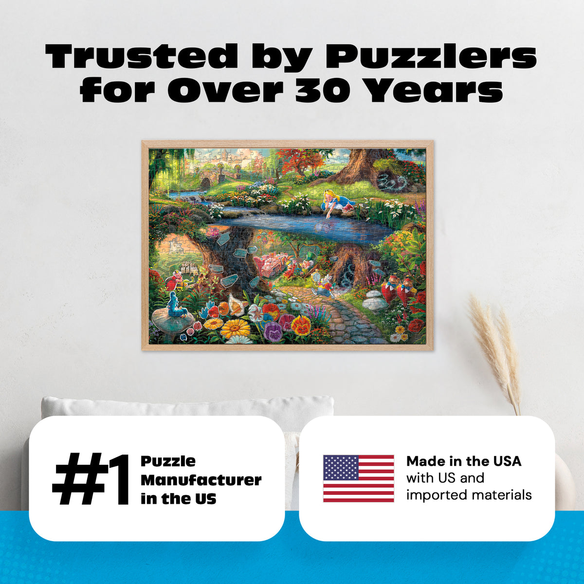 Thomas Kinkade Disney Silver Select: Alice in Wonderland 500 Piece Puzzle