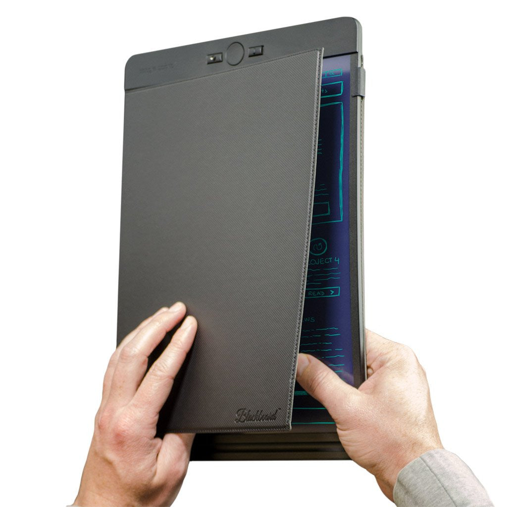 Blackboard™ Folio - Letter Size on Blackboard Writing Tablet held by hands and partially opened