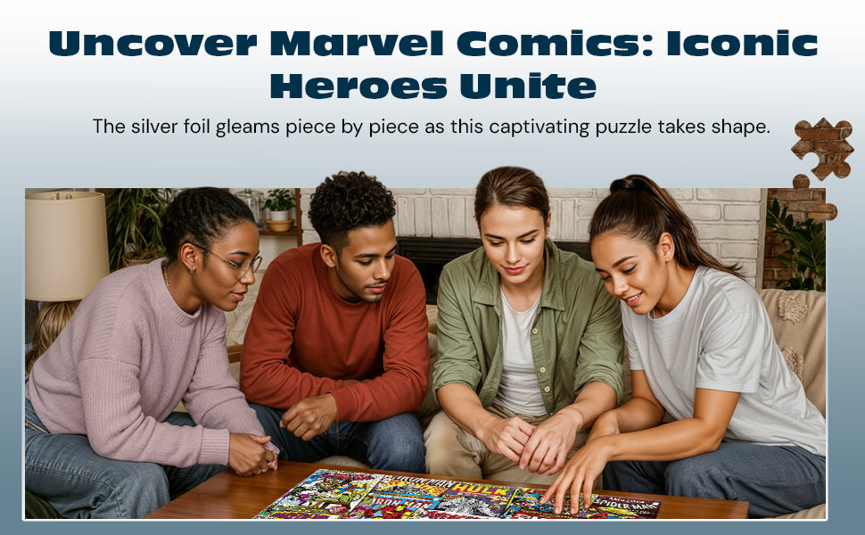 Silver Select: Marvel Comic Collage 2000 Piece Puzzle
