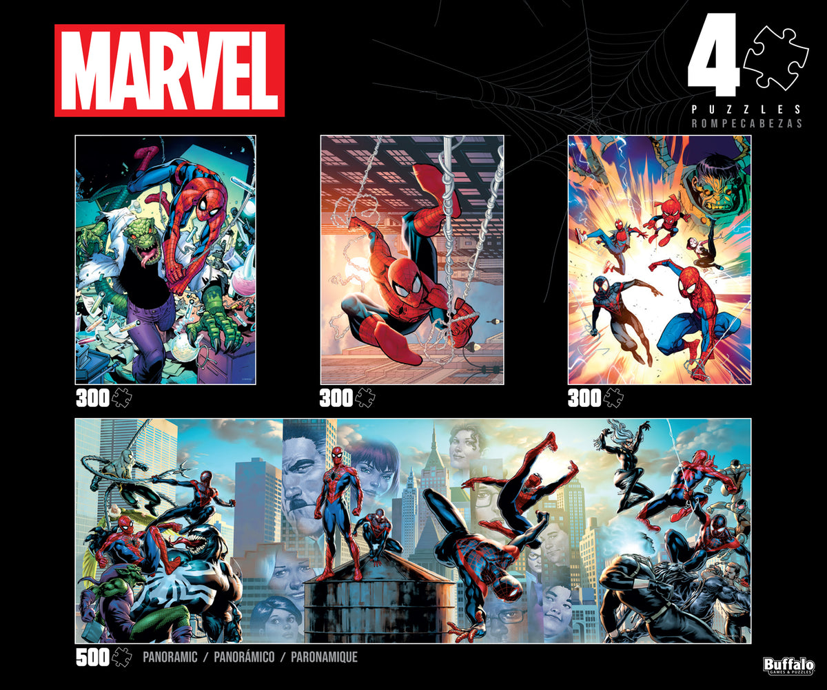 Marvel - 4 X 1 Multipack - Spider-Man Multipack 2024 300 & 500 Piece Puzzles