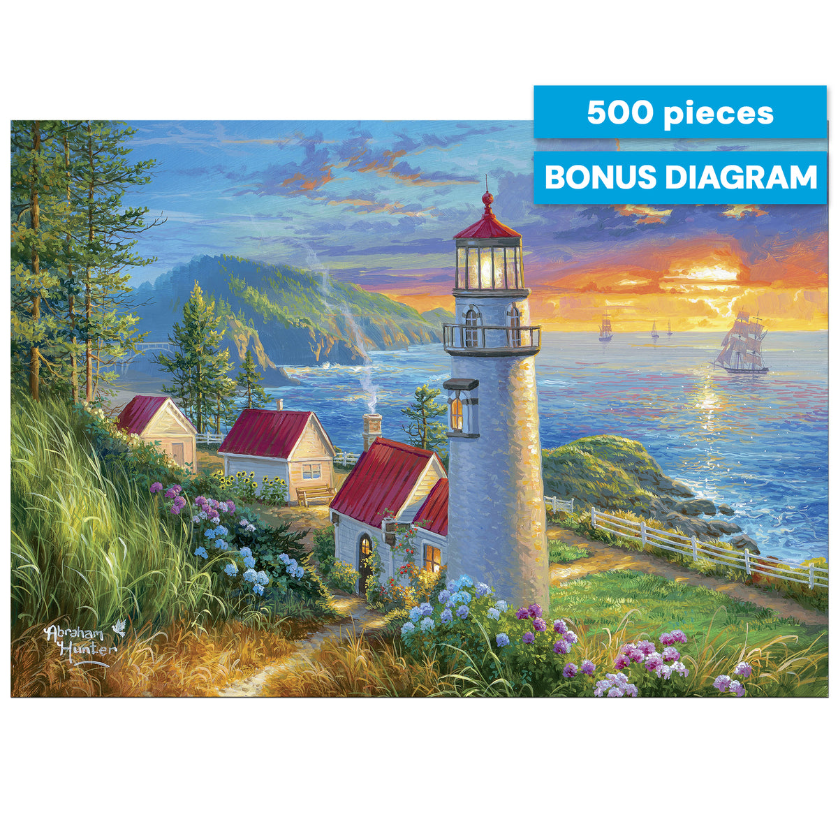 Gold Collection – Evening Watch 500 Piece Jigsaw Puzzle - Abraham Hunter