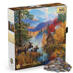 Gold Collection – Adirondack Lake 500 Piece Jigsaw Puzzle - Abraham Hunter