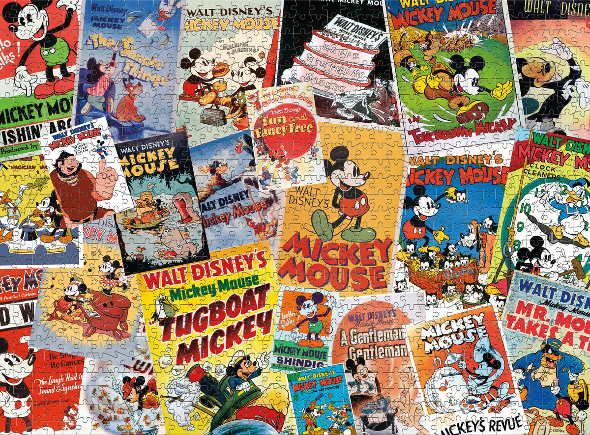 Ceaco - Vintage Mickey Mouse Poster Collage 1000 Piece Jigsaw Puzzle