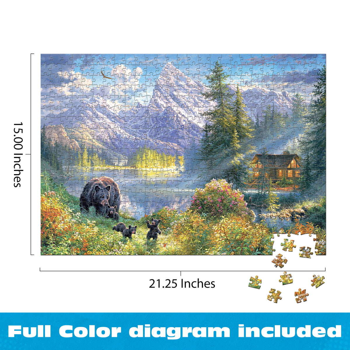 Abraham Hunter Mountain Morning 500 Piece Jigsaw Puzzle