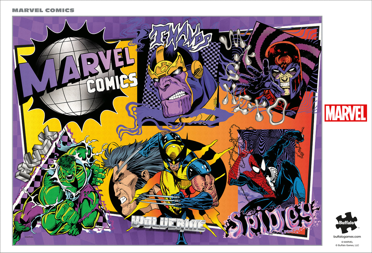 Marvel Comics Collage - 1000 Piece Silver Select Jigsaw Puzzle