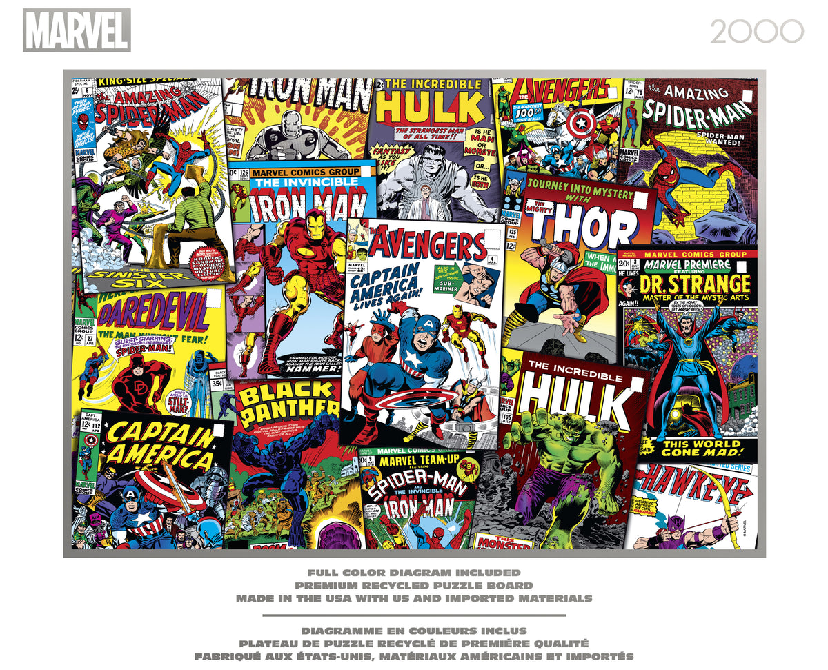 Silver Select: Marvel Comic Collage 2000 Piece Puzzle