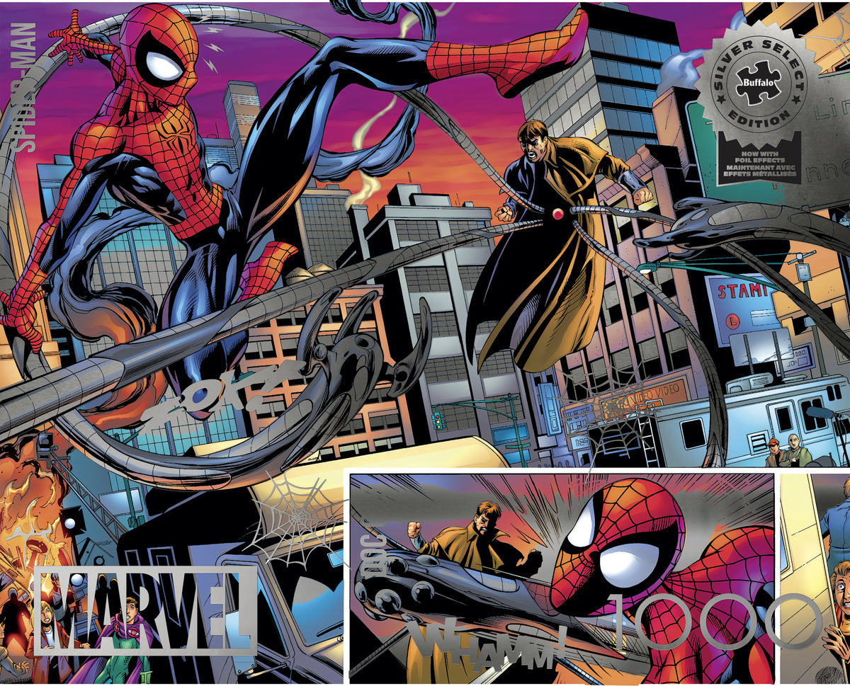 Marvel Silver Select Spider-Man vs. Doctor Octopus 1000 Piece Puzzle