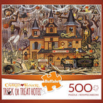 Charles Wysocki Trick or Treat Hotel 500 Piece Jigsaw Puzzle Box