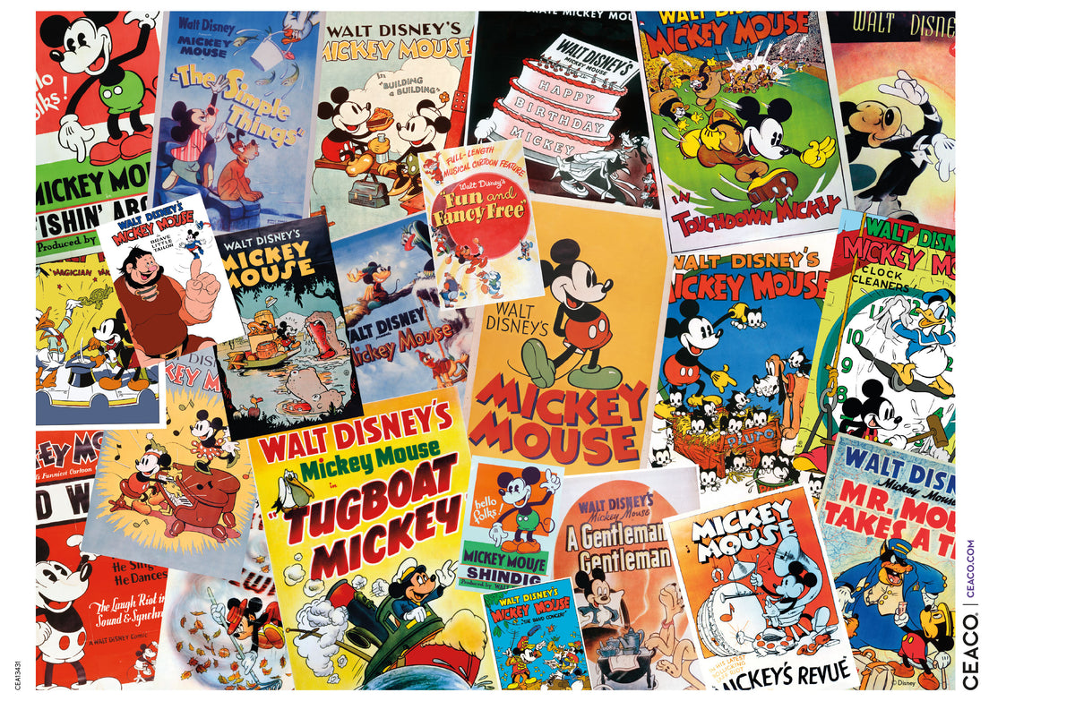 Ceaco - Vintage Mickey Mouse Poster Collage 1000 Piece Jigsaw Puzzle