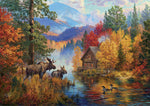 Gold Collection – Adirondack Lake 500 Piece Jigsaw Puzzle - Abraham Hunter