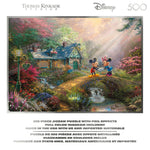 Silver Select: Mickey + Minnie Sweetheart Bridge, Thomas Kinkade Disney Dreams 500 Piece Puzzle