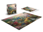 Silver Select: Mickey + Minnie Sweetheart Bridge, Thomas Kinkade Disney Dreams 500 Piece Puzzle
