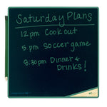 VersaTiles™ Memo Board Forest Green front view with writing on screen