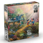 Silver Select: Mickey + Minnie Sweetheart Bridge, Thomas Kinkade Disney Dreams 500 Piece Puzzle