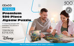 Silver Select: Mickey + Minnie Sweetheart Bridge, Thomas Kinkade Disney Dreams 500 Piece Puzzle