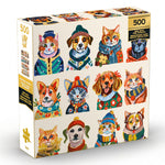 Gold Collection: Dressy Dogs, Cozy Cats 500 Piece Puzzle